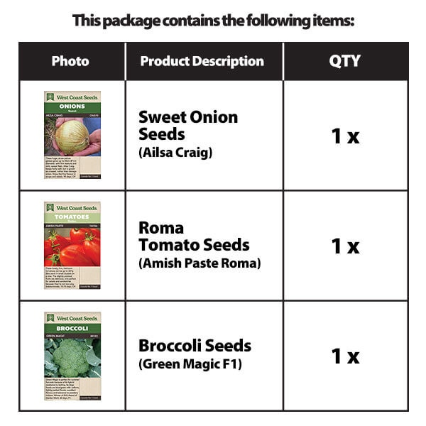Vegetable Starter Growing Kit